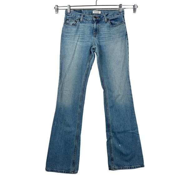 VTG American Eagle Favorite fit low rise flare jeans sz 4 Long Y2K - Picture 1 of 11